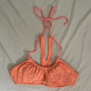 Coral colored Aerie bikini top
